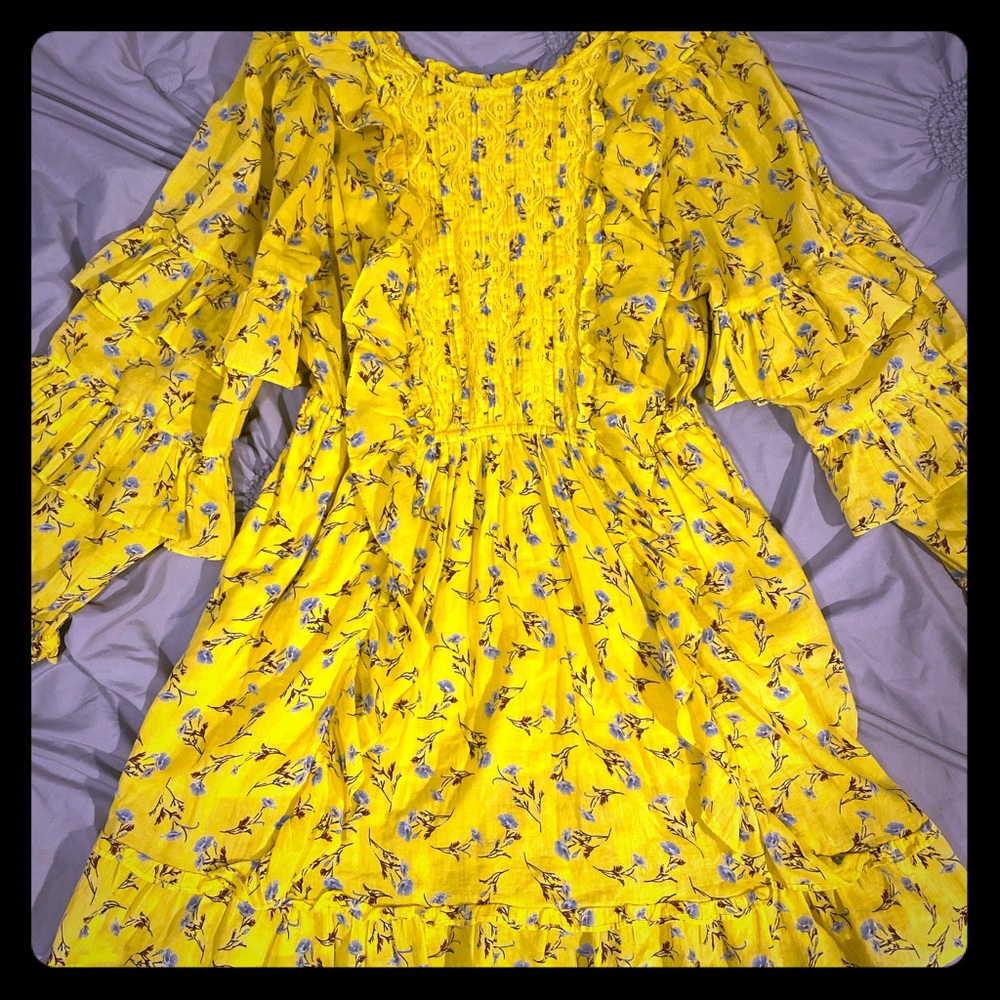 Yellow happy nature dress